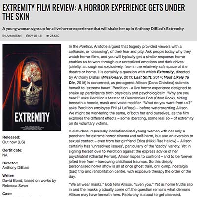 EXTREMITY FILM REVIEW: A HORROR EXPERIENCE GETS UNDER THE SKIN